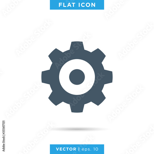 Gear icon vector logo design template.
