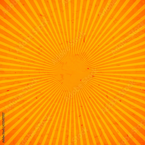 Bright orange and yellow rays background 