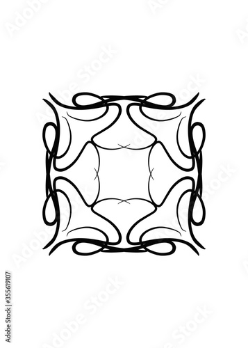 continuous line drawing square cube vector illustration.