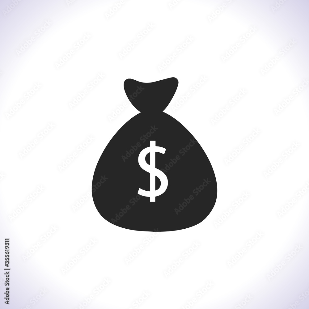 Money bag Vector icon . Lorem Ipsum Illustration design Money bag Vector icon . Lorem Ipsum Illustration design