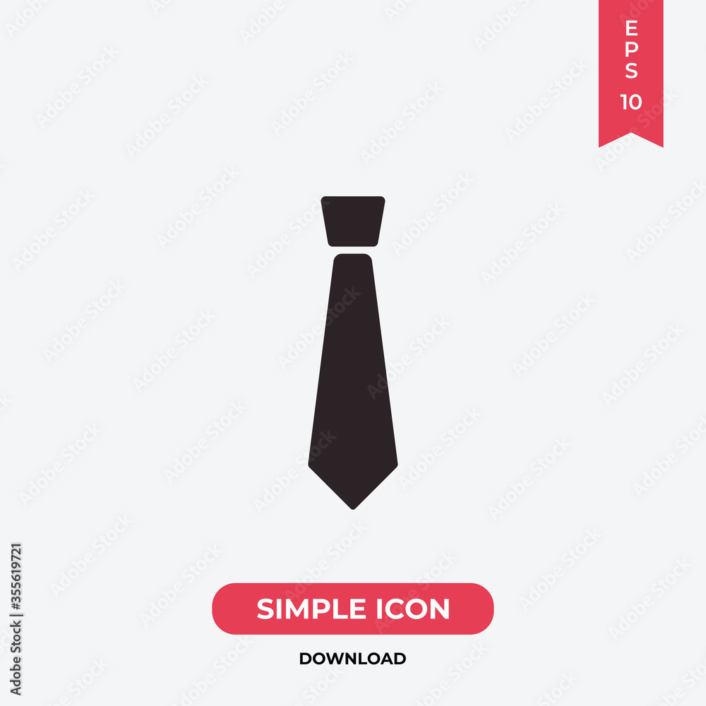 Tie vector icon, simple sign for web site and mobile app.
