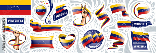 Vector set of the national flag of Venezuela in various creative designs © butenkow