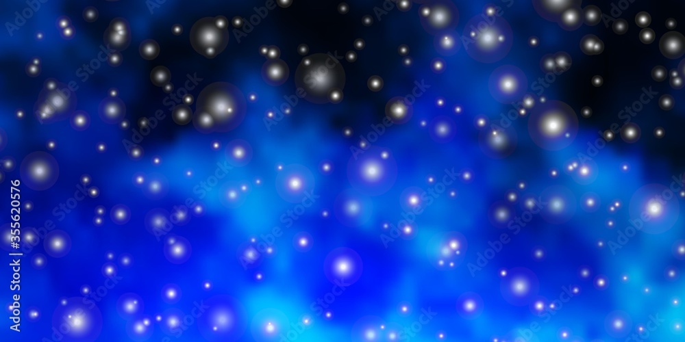 Fototapeta premium Light BLUE vector pattern with abstract stars. Modern geometric abstract illustration with stars. Pattern for websites, landing pages.