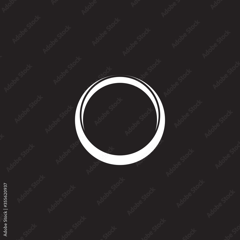 simple geometric 3d flat ring symbol logo vector simple geometric 3d flat ring symbol logo vector