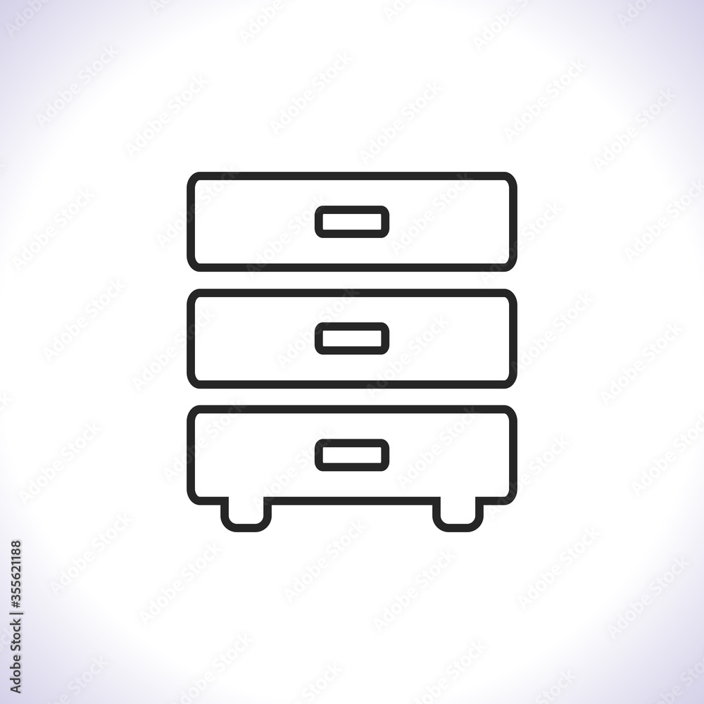 Nightstand Vector icon . Lorem Ipsum Illustration design Nightstand Vector icon . Lorem Ipsum Illustration design