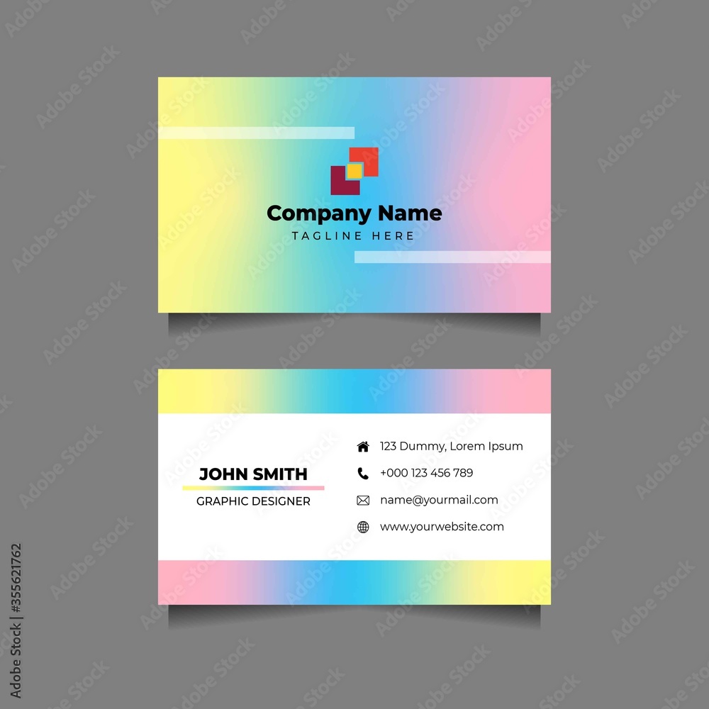 Modern concept of business card template
