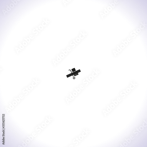 Vector icon cart with box 10 EPS . Lorem Ipsum Illustration design