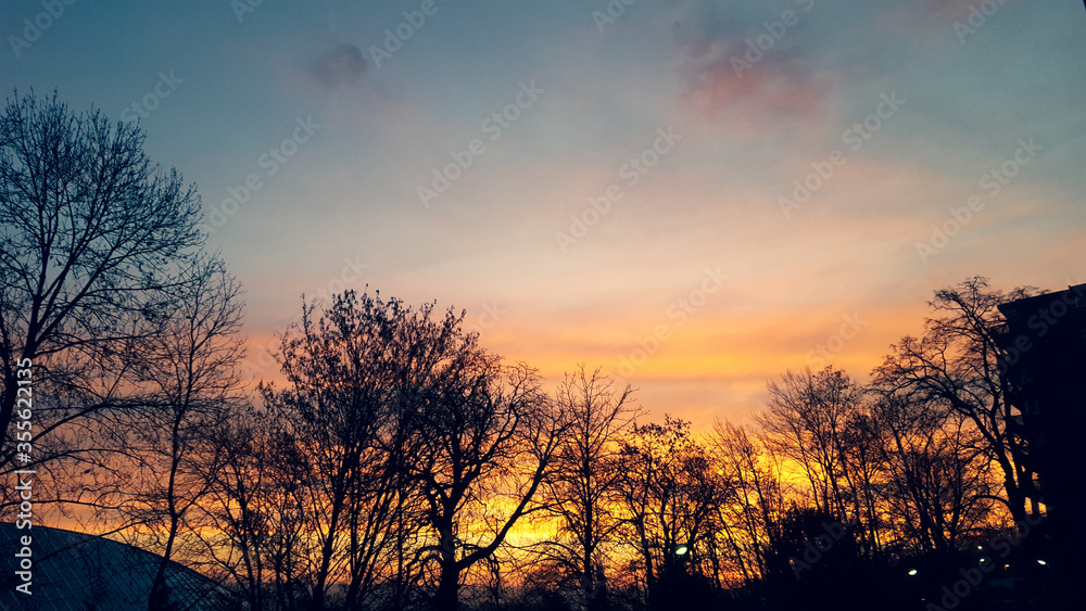 Coucher de soleil à Liège