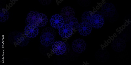 Dark Blue, Red vector background with random forms.