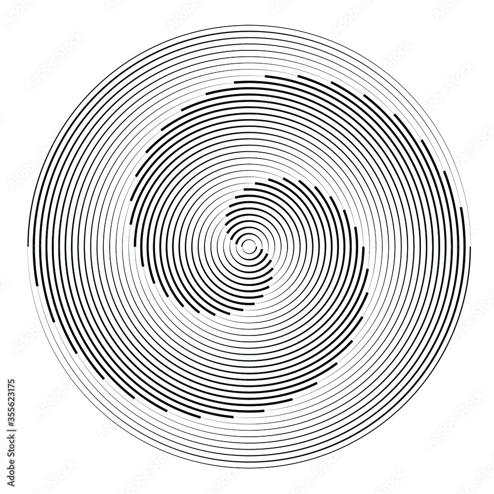 Radial speed Lines in Circle Form for comic books . background . Vector Illustration .Technology round Logo . Circular Design element . Abstract Geometric shape . Radial speed Lines in Circle Form for comic books . background . Vector Illustration .Technology round Logo . Circular Design element . Abstract Geometric shape .