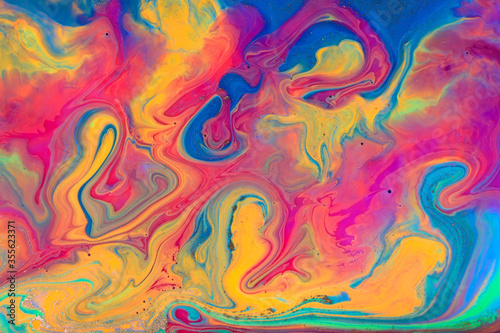 Vivid fluid art colorful background.