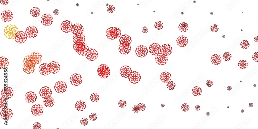 Light Red, Yellow vector backdrop with chaotic shapes. Light Red, Yellow vector backdrop with chaotic shapes.