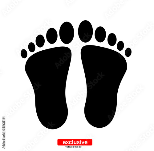 Human foot vector icon.Flat design style vector illustration for graphic and web design.