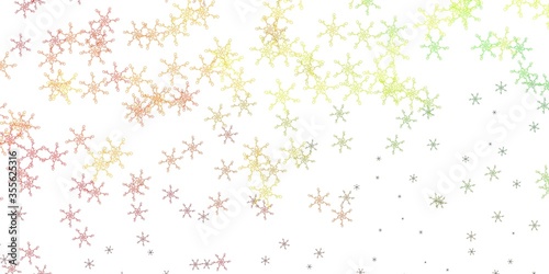 Light Green, Yellow vector texture with curves.