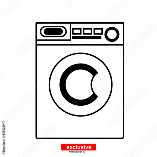 washing machine icon.Flat design style vector illustration for graphic and web design.