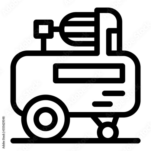Compressor icon. Outline compressor vector icon for web design isolated on white background