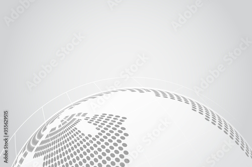 Global network connection with business concept and world map line, vector illustrator