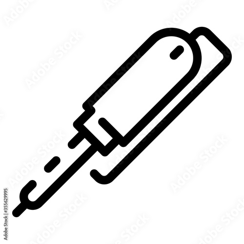 Multimeter soldering icon. Outline multimeter soldering vector icon for web design isolated on white background