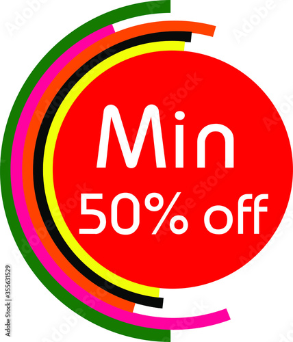 Red Vector Banner min 50% off