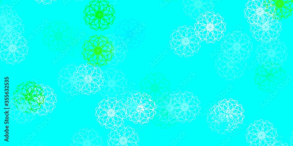 Light Blue, Green vector natural layout with flowers. Light Blue, Green vector natural layout with flowers.