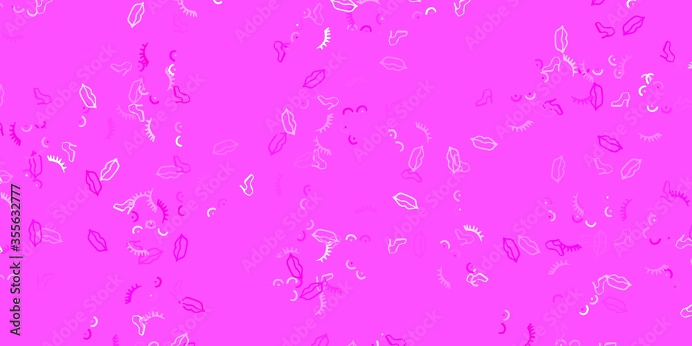 Light Pink vector backdrop with woman's power symbols. Light Pink vector backdrop with woman's power symbols.