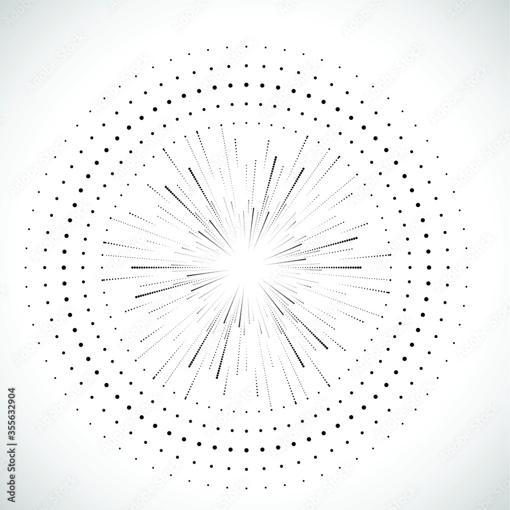 Obraz premium Halftone dots in circle form. round logo . vector dotted frame . design element