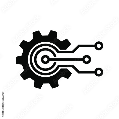Digital tech icon vector. technologies illustration sign. information symbol. data center logo.