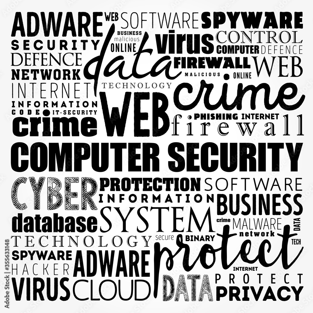 COMPUTER SECURITY word cloud, technology concept background
