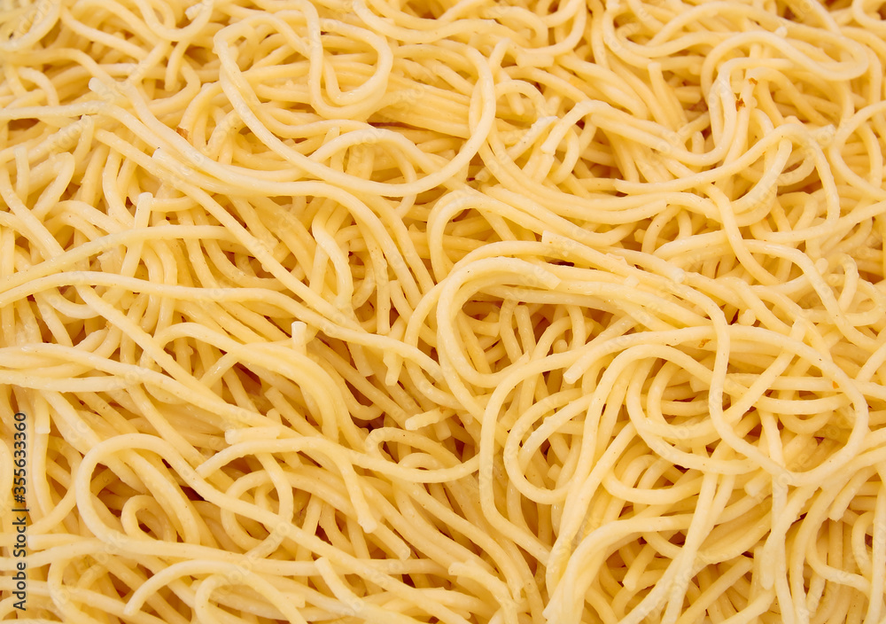 Close up texture shot of cooked spaghetti Close up texture shot of cooked spaghetti