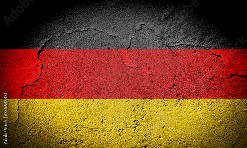 Germany flag on cracked wall