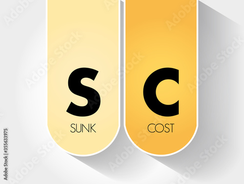 SC - Sunk Cost acronym, business concept background