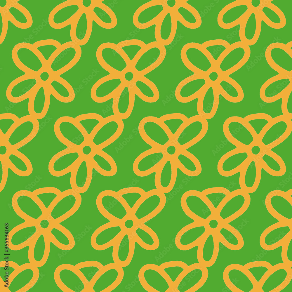 Line art flower seamless pattern for printing Line art flower seamless pattern for printing