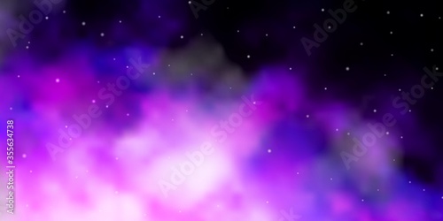 Dark Purple, Pink vector pattern with abstract stars. Colorful illustration in abstract style with gradient stars. Best design for your ad, poster, banner.