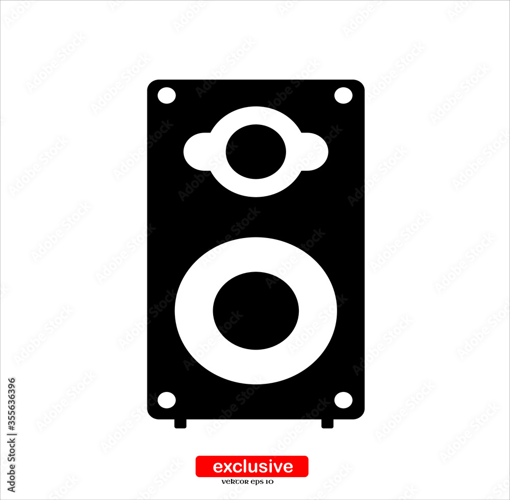 stereo speaker icon.Flat design style vector illustration for graphic and web design. stereo speaker icon.Flat design style vector illustration for graphic and web design.