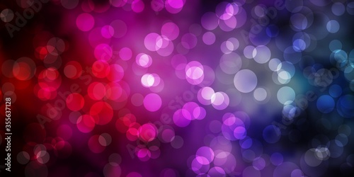 Dark Pink, Green vector layout with circle shapes. Abstract illustration with colorful spots in nature style. Pattern for booklets, leaflets.