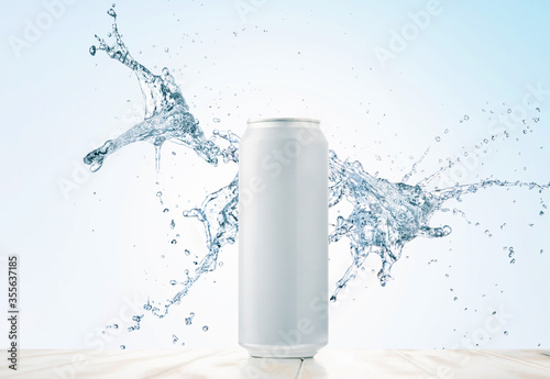 Water or drink in a can