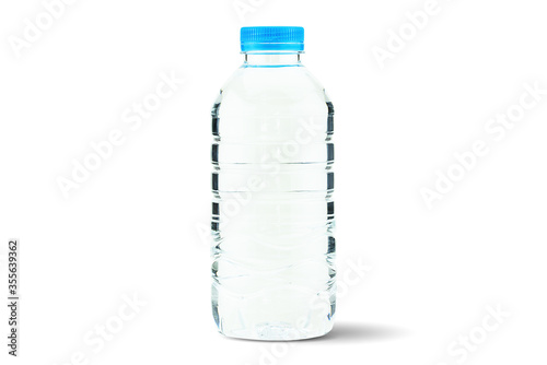 Drinking water bottle isolated on white background with clipping path