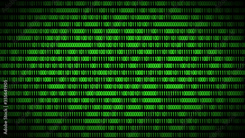 Binary code background with digits moving on screen. Binary code background with digits moving on screen.