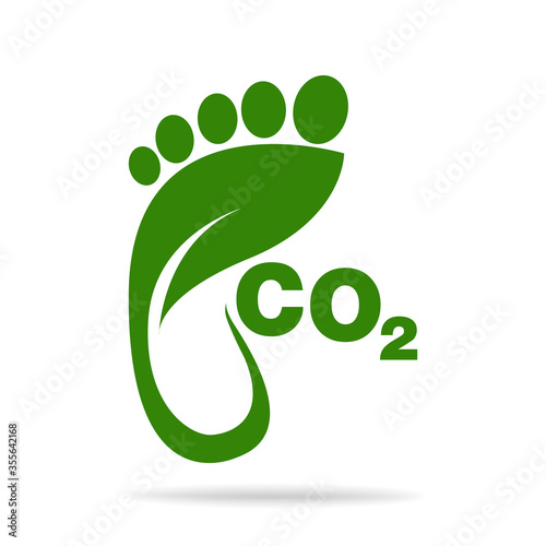 CO2 footprint concept sign icon vector illustration 