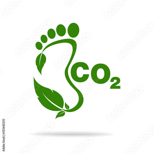 CO2 footprint concept sign icon vector illustration 