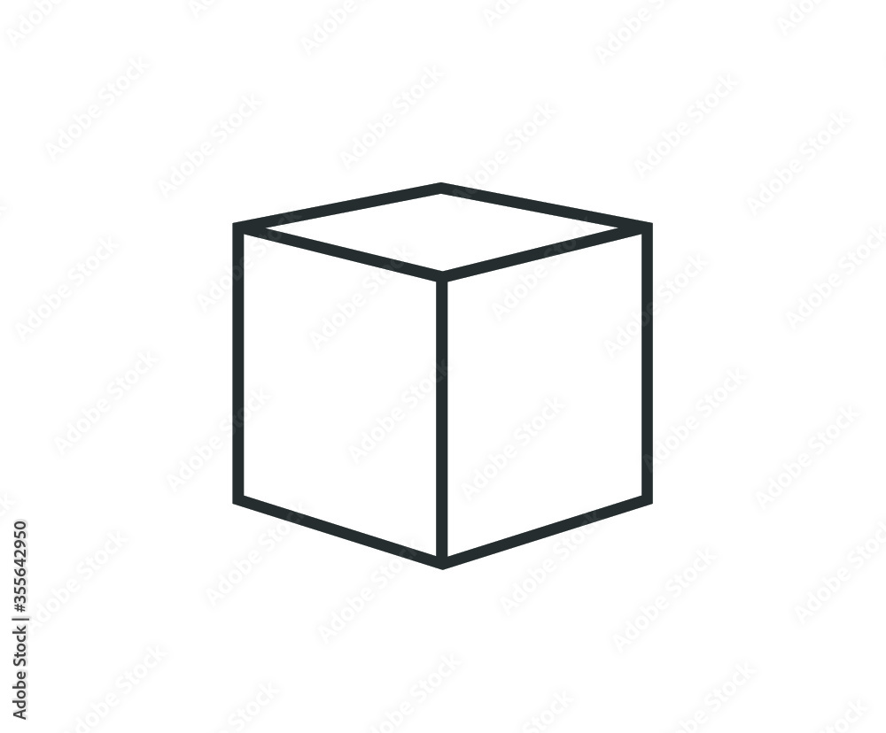 Cube icon. Cube outline vector. cardboard box vector. Cube icon. Cube outline vector. cardboard box vector.