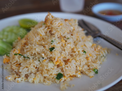 egg fried rice top view