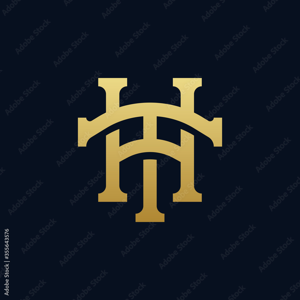 Obraz premium innovative creative initial TH or HT logo design