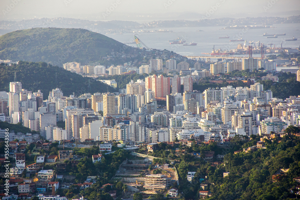 oceanic region of niteroi seen from the top of the city park.