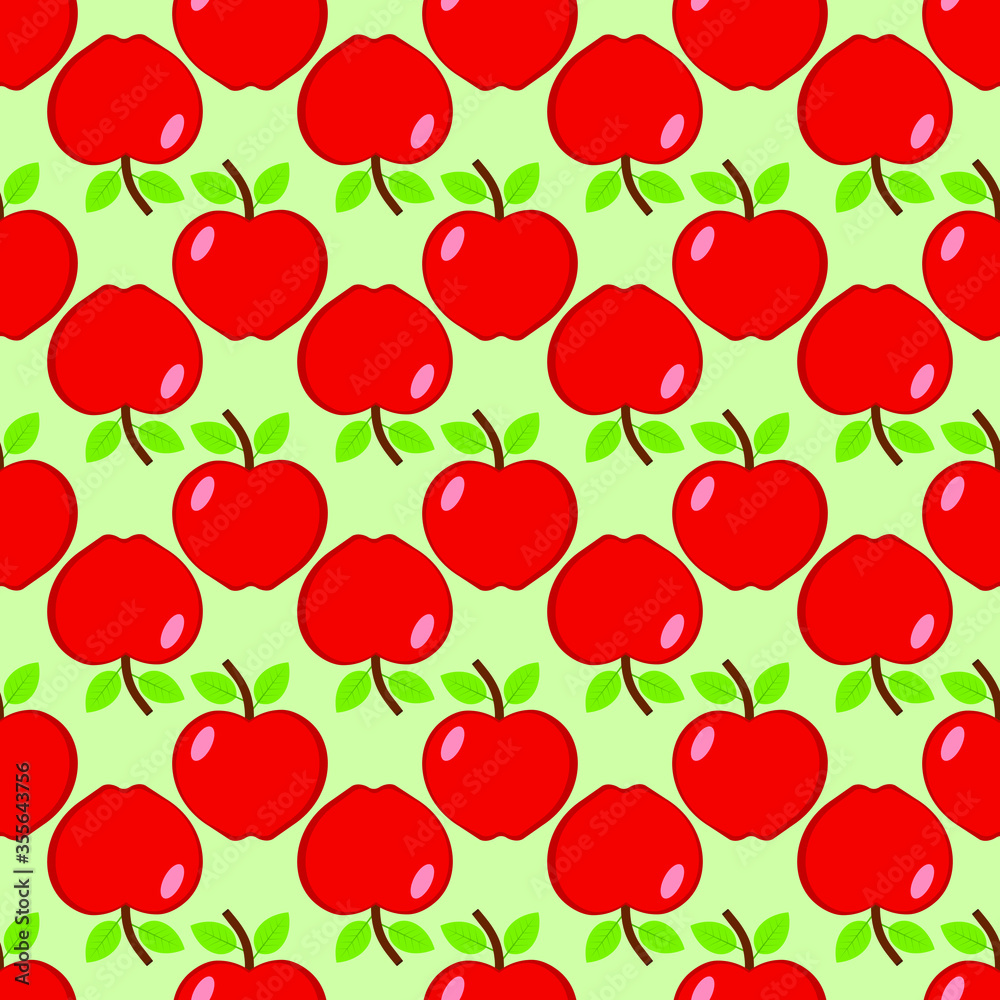 Seamless background of red apple. Vector illustration.
Seamless background of red apple. Vector illustration.