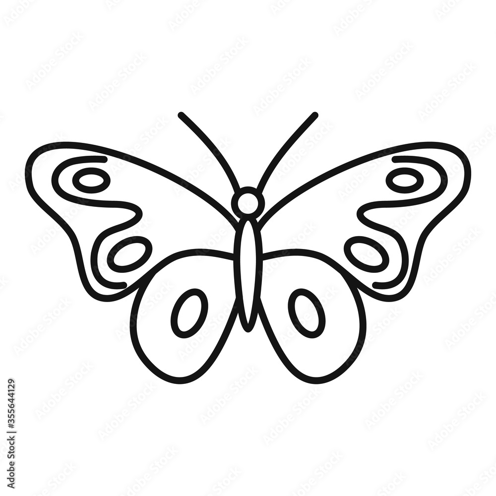 Flying butterfly icon. Outline flying butterfly vector icon for web design isolated on white background Flying butterfly icon. Outline flying butterfly vector icon for web design isolated on white background