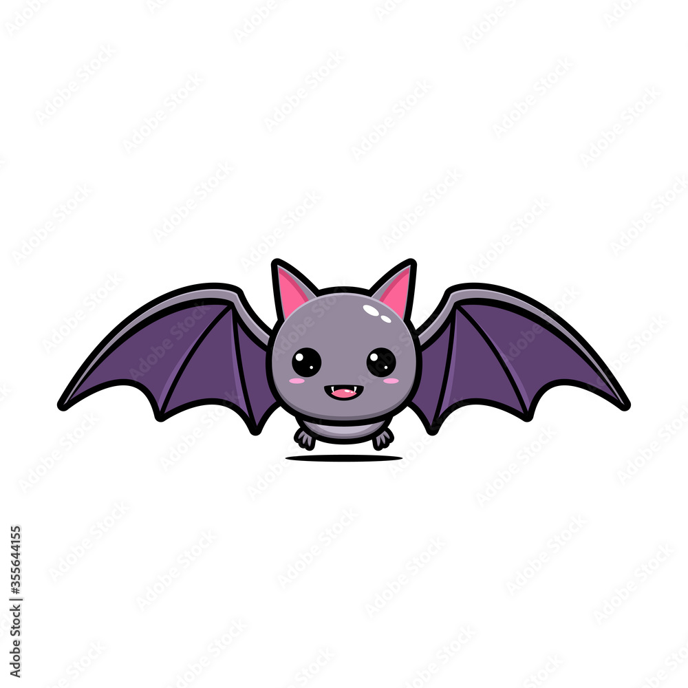 Fototapeta premium Cute Bat mascot vector design.