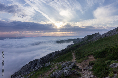 Views from Aizkorri mountain in the Basque Country (Spain)