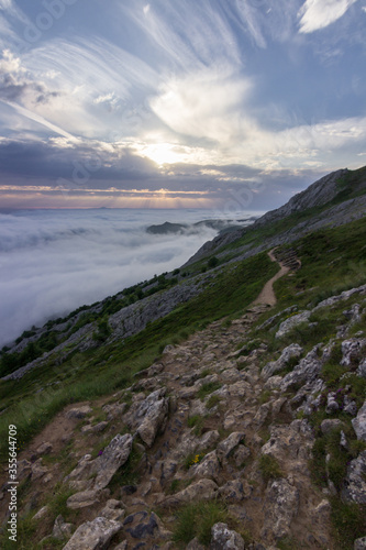 Views from Aizkorri mountain in the Basque Country (Spain)