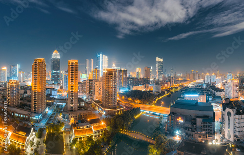 Night view of Wuxi City, Jiangsu Province, China